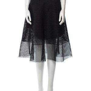 Sachin + Babi Black A-Line Mesh Skirt